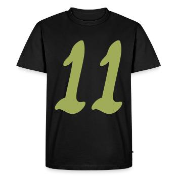 11 - Men's Premium Organic T-Shirt - black - Front - Nico (187cm)