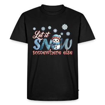 Let it snow - Men's Premium Organic T-Shirt - black - Front - Nico (187cm)