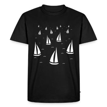 Voilier bateau voile voile - T-shirt Premium bio Homme - noir - Devant - Nico (187cm)