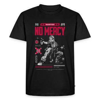Pas de pitié | Recherche | Recherche | Inarrêtable | Miséricorde - T-shirt Premium bio Homme - noir - Devant - Nico (187cm)