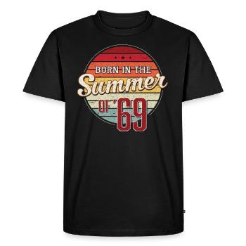 50e anniversaire 50e anniversaire cadeau d'été 1969 - T-shirt Premium bio Homme - noir - Devant - Nico (187cm)