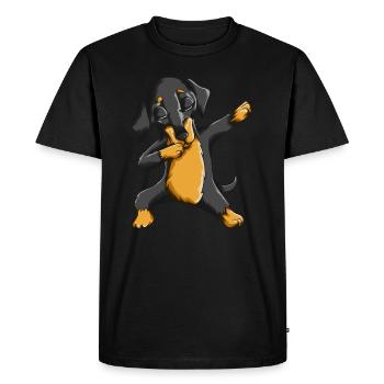 Dabbing Teckel Chien Propriétaire de chien Chiens Dab - T-shirt Premium bio Homme - noir - Devant - Nico (187cm)