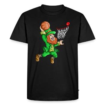 Kobold Basketball St Patricks Day Fan Kids Outfit - T-shirt Premium bio Homme - noir - Devant - Nico (187cm)