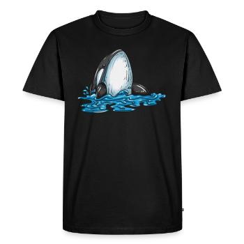Plongées de baleine sur des mammifères marins Orques baleines enfants - T-shirt Premium bio Homme - noir - Devant - Nico (187cm)