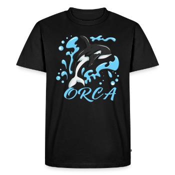 Whale Outfit Kids Adult Sweet Orca Killer Whale - Men's Premium Organic T-Shirt - black - Front - Nico (187cm)