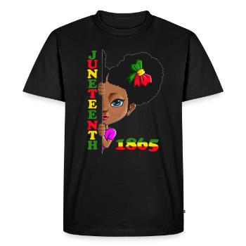 Brave Women Black Girl Juneteenth 1865 Mother's Day - Men's Premium Organic T-Shirt - black - Front - Nico (187cm)