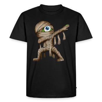 Horror Movie Halloween Mummy Design Kids Adults - Men's Premium Organic T-Shirt - black - Front - Nico (187cm)