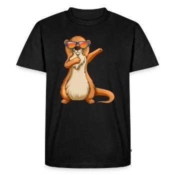 Performance Dancing Otter Dab Dabbing Lunettes de soleil - T-shirt Premium bio Homme - noir - Devant - Nico (187cm)