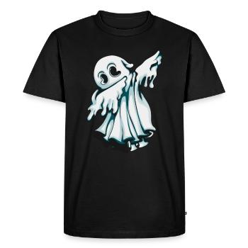 Ghost haunts around and makes Dab Halloween costume - Men's Premium Organic T-Shirt - black - Front - Nico (187cm)