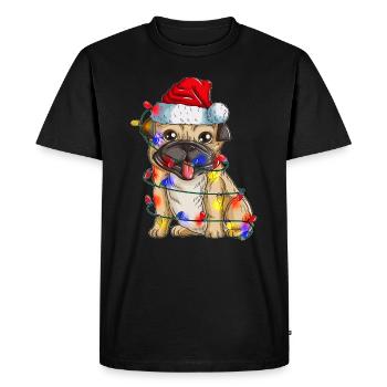 Fier Carlin Maman Chiens Gangster Chien Maman Chien Chien - T-shirt Premium bio Homme - noir - Devant - Nico (187cm)