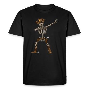 Cowboy Dance Skeleton Country Music Cowboy Costume - Men's Premium Organic T-Shirt - black - Front - Nico (187cm)