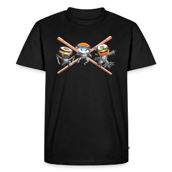 Karaté Japonais Sushi Taekwondo Arts Martiaux - T-shirt Premium bio Homme - noir - Devant - Nico (187cm)