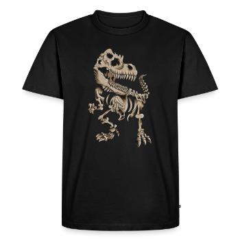Bone T Rex Skeleton to Scare Halloween Kids - Men's Premium Organic T-Shirt - black - Front - Nico (187cm)