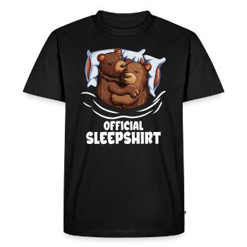 Official Sleepshirt Bear Couple Bear Mom Baby - Men's Premium Organic T-Shirt - black - Front - Nico (187cm)