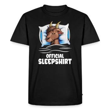 Goats Sleeping Shirt Farm Animal Cuddle Children - Men's Premium Organic T-Shirt - black - Front - Nico (187cm)