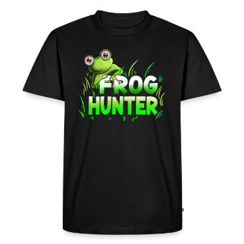 Toads Frogs Tadpole Frog Hunter Kids Shirt - Men's Premium Organic T-Shirt - black - Front - Nico (187cm)