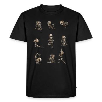 Yoga Halloween Fan Sport Kids Skeleton Outfit - T-shirt Premium bio Homme - noir - Devant - Nico (187cm)