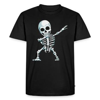 Dab Skeleton Horror Horror Outfit Skeleton Gift - Men's Premium Organic T-Shirt - black - Front - Nico (187cm)
