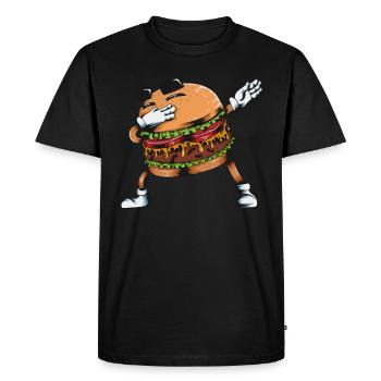 Burger Fan Food Fast Food Nourriture préférée Dabbing - T-shirt Premium bio Homme - noir - Devant - Nico (187cm)