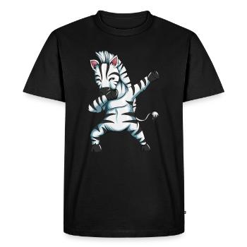 Zebra Gift Zebra Fan Mignon Zebras Tenue Dabbing - T-shirt Premium bio Homme - noir - Devant - Nico (187cm)