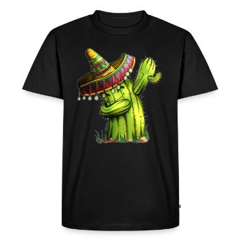 Vacances Mexique Cinco de Mayo Cactus Costume Dab - T-shirt Premium bio Homme - noir - Devant - Nico (187cm)