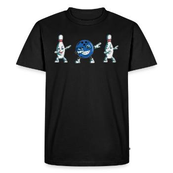 Bowling Fan Bowling Pin Bowling Ball Fait Dab - T-shirt Premium bio Homme - noir - Devant - Nico (187cm)