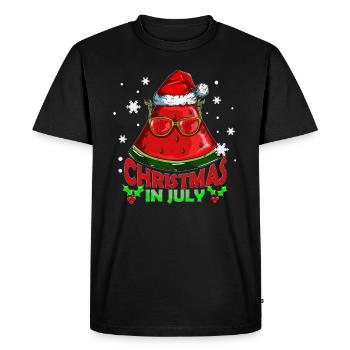 Melone Christmas in July Watermelon Christmas - Men's Premium Organic T-Shirt - black - Front - Nico (187cm)