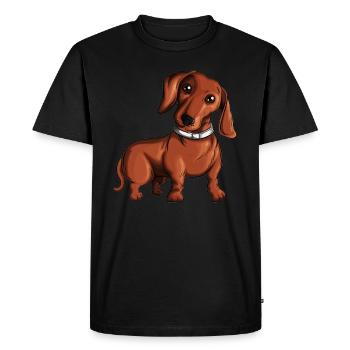 Dachshund Fan Dog Breed Dachshund Owner Dog Breeder - Men's Premium Organic T-Shirt - black - Front - Nico (187cm)