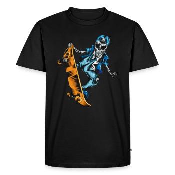 Skating Skater Gift Daredevil Skater Skeleton - Men's Premium Organic T-Shirt - black - Front - Nico (187cm)