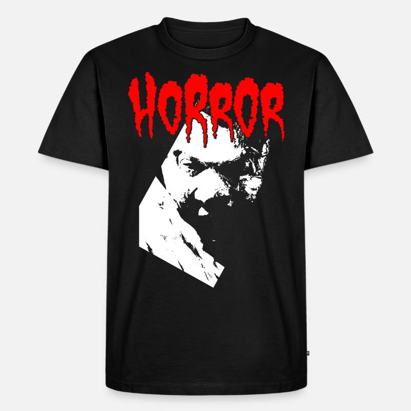 Horror - Männer Premium Bio T-Shirt - Schwarz
