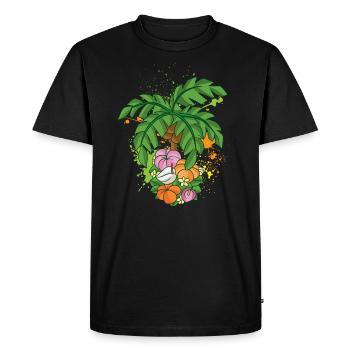 Palm Flowering Plant Summer Outfit Holiday Costume - T-shirt Premium bio Homme - noir - Devant - Nico (187cm)