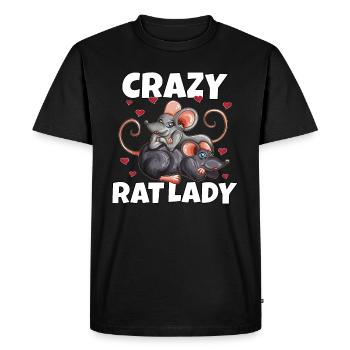 Rats in love with hearts Rat costume rodent - Men's Premium Organic T-Shirt - black - Front - Nico (187cm)