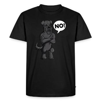 propriétaire de chien chiens pas de chien disant animal de compagnie - T-shirt Premium bio Homme - noir - Devant - Nico (187cm)