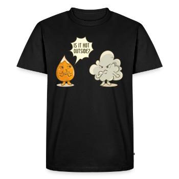 maïs amusant maïs en épi au soleil pop-corn - T-shirt Premium bio Homme - noir - Devant - Nico (187cm)