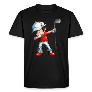 Dabbing Golfer Golfer Golf Ball Golf Club Fan - T-shirt Premium bio Homme - noir - Devant - Nico (187cm)