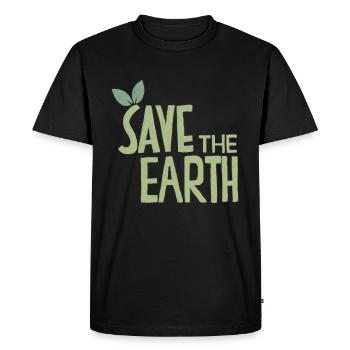 Save The Earth Sustainable Climate Change - Men's Premium Organic T-Shirt - black - Front - Nico (187cm)
