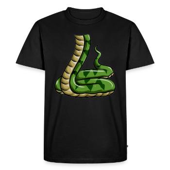 Serpent Reptilien, Pangolin, Corps de Serpent - T-shirt Premium bio Homme - noir - Devant - Nico (187cm)