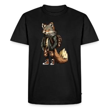 animaux de la forêt amis de la nature promenade en forêt randonnée - T-shirt Premium bio Homme - noir - Devant - Nico (187cm)