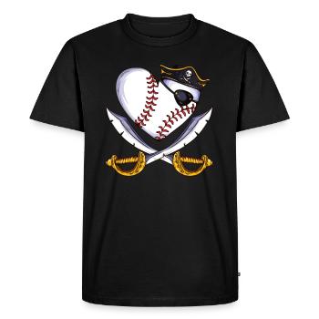 Baseball Pirate Sports Baseball Bats Pirate - T-shirt Premium bio Homme - noir - Devant - Nico (187cm)