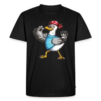 Sailor Seagull Moin Saying North Sea Lovers - T-shirt Premium bio Homme - noir - Devant - Nico (187cm)