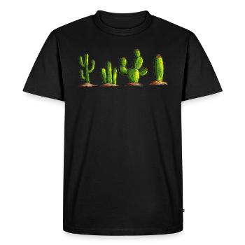 Plante Du Désert, Cactus, Cactus, Mexique, Désert, Jardin - T-shirt Premium bio Homme - noir - Devant - Nico (187cm)
