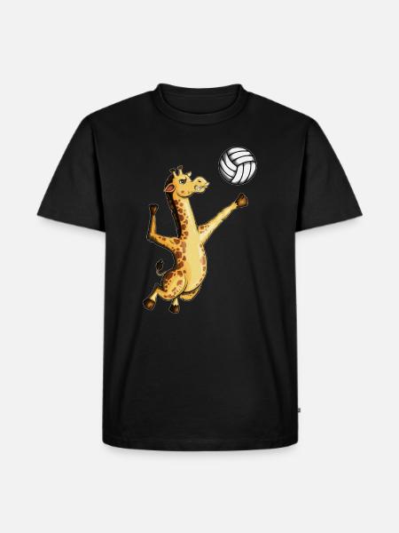 Børn giraffer fan volleyball spil volleyball net - Herre Premium økologisk T-shirt - sort