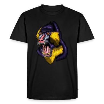 Monkey Enclosure Mandrill Mandrills Monkey Group - Men's Premium Organic T-Shirt - black - Front - Nico (187cm)