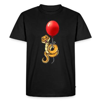 Drôles de serpents serpents avec des scintillements de ballon - T-shirt Premium bio Homme - noir - Devant - Nico (187cm)