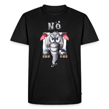 Un éléphant dit que les lève-tard de Basse-Autriche passent des vacances paresseuses - T-shirt Premium bio Homme - noir - Devant - Nico (187cm)