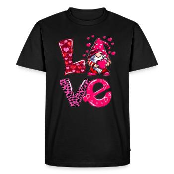 Gnome Nouvellement amoureux Couples amoureux Homme Femme - T-shirt Premium bio Homme - noir - Devant - Nico (187cm)