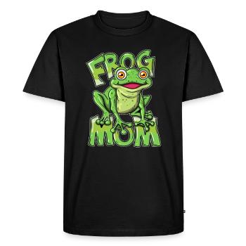 Grenouille Maman Crapaud Jardin Étang Poisson Étang Grenouille Maman - T-shirt Premium bio Homme - noir - Devant - Nico (187cm)