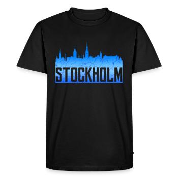 Stockholm - T-shirt Premium bio Homme - noir - Devant - Nico (187cm)