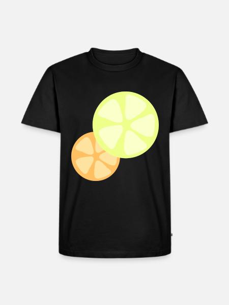Lemon Orange - Men's Premium Organic T-Shirt - black