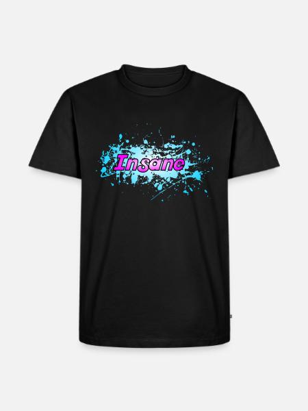 Insane - Männer Premium Bio T-Shirt - Schwarz